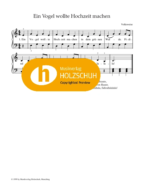 Ein Vogel wollte Hochzeit machen